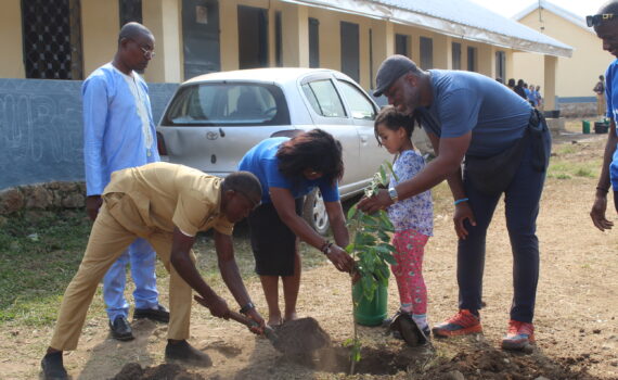 our partners and students planting trees